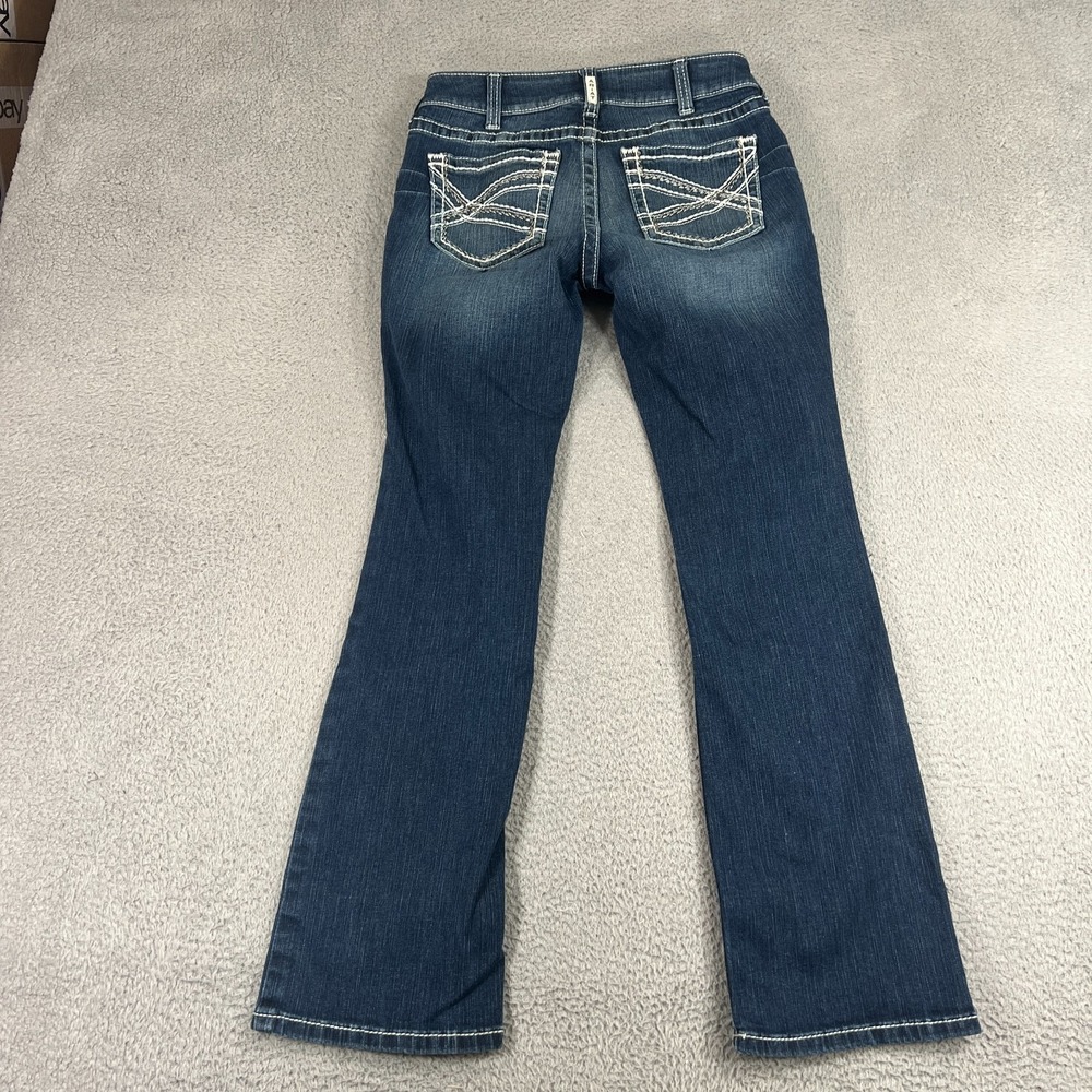 Ariat Real Denim Boot Cut Jeans Low Rise Stretch Denim Western Womens 30R - Picture 12 of 15